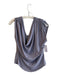 Nation Size Small Grey Pima Cotton Cowl Neck V Back Ruched Shoulder Top Grey / Small