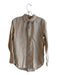 Quince Size XS Brown No Fabric Tag Button Down Collared Long Sleeve Top Brown / XS
