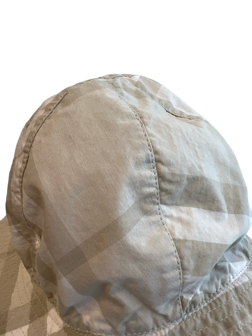 Burberry Tan & White Cotton Blend Brim Burberry print Bucket Hat Hat Tan & White / M