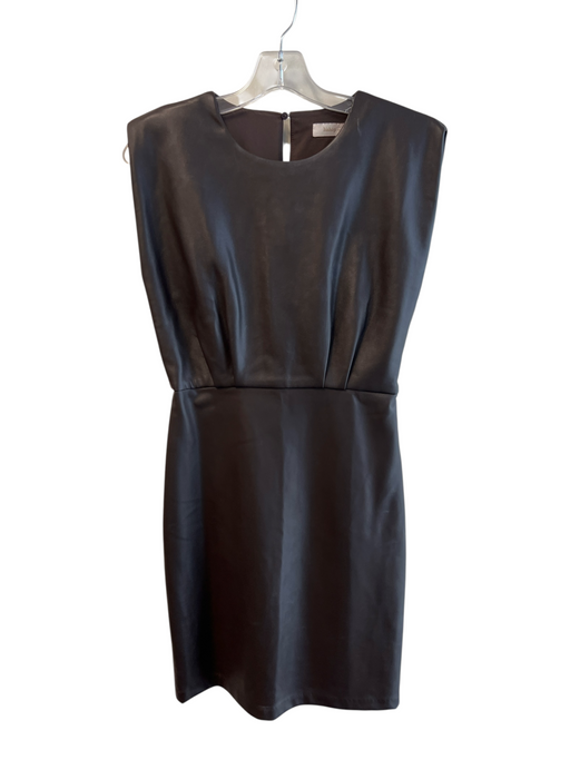 Bishop + Young Size S Brown Polyester Blend Cap Sleeve solid color Dress Brown / S