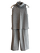 OGL Size S Gray No Fabric Tag Sleeveless Belt Loops Seam Detail Pant Set Gray / S