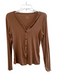 Everlane Size S Brown Lyocell & Wool Long Sleeve solid color Button Down Top Brown / S