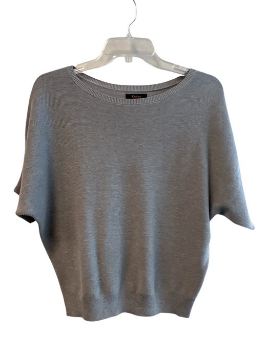 Quince Size XS Gray Cotton Blend Short Sleeve solid color Round Neck Top Gray / XS