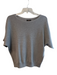 Quince Size XS Gray Cotton Blend Short Sleeve solid color Round Neck Top Gray / XS