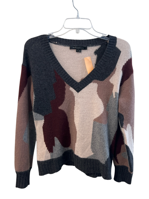 Skull Cashmere Size S gray multi Cashmere V Neck Long Sleeve Sweater gray multi / S