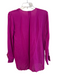 Elie Tahari Size XS Pink Silk Long Sleeve V Neck Cross Over Top Pink / XS