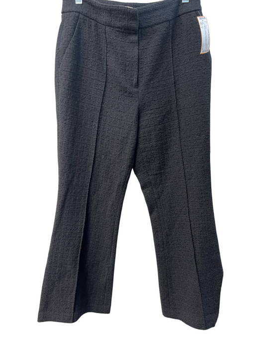 Milly Size 4 Black & Amber Cotton Blend Wide Leg Zip Fly 2 Pocket Leg Seam Pants Black & Amber / 4