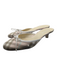 Burberry Shoe Size 37 1/2 Cream Manmade Material Round Toe Bow Detail Shoes Cream / 37 1/2