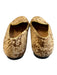 Dries Van Noten Shoe Size 38 Brown & Cream Velour Almond Toe Gold Trim Shoes Brown & Cream / 38