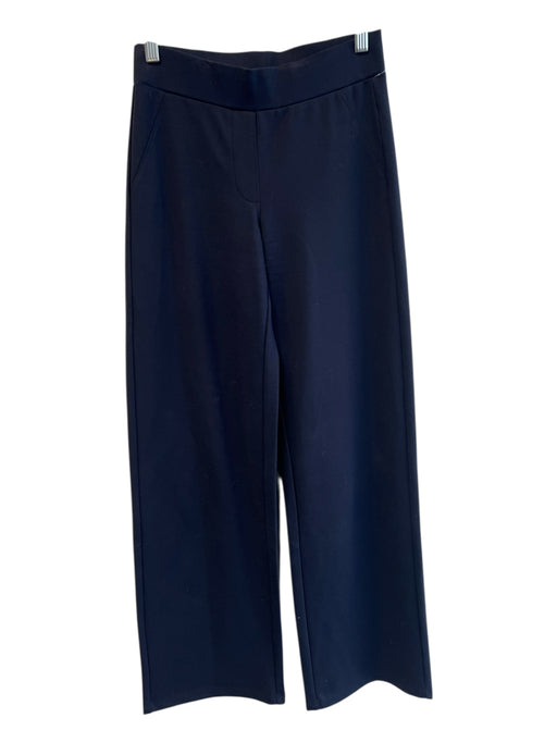 Quince Size XS Navy Rayon Blend Elastic Waist Flat Front Straight Leg Pants Navy / XS