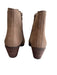 Frye Shoe Size 7.5 Brown Suede Side Zip Almond Toe Seam Detail Logo Booties Brown / 7.5