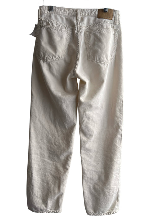 Rag & Bone Size 25 Creme Cotton Blend Zip Up High Rise 5 Pocket Jeans Creme / 25