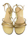 Marion Parke Shoe Size 39.5 Gold Leather Strappy Squarish toe Strappy Flat Shoes Gold / 39.5