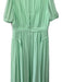 Self Portrait Size 12 Seafoam Green Polyester Pleated 1/4 Button V Neck Dress Seafoam Green / 12