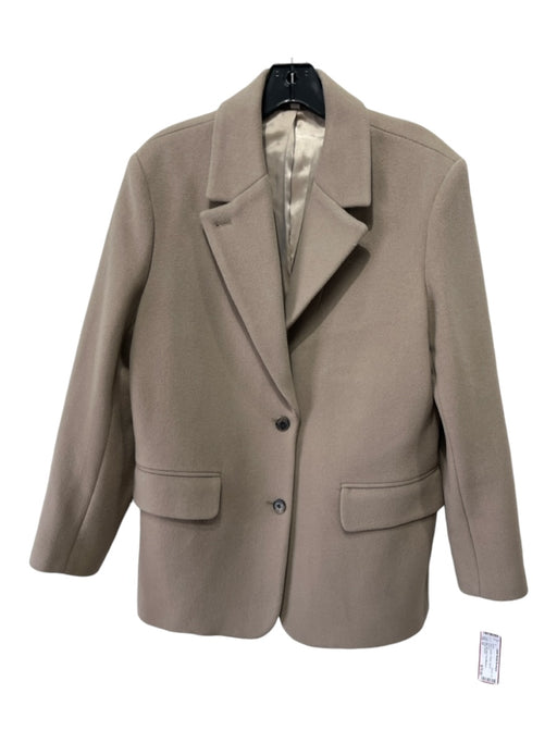 & Other Stories Size 10 Taupe Pockets 2 Button Blazer Jacket Taupe / 10