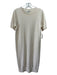 Club Monaco Size L Cream Cashmere ribbed hem Scoop Neck Cap Sleeve Dress Cream / L