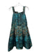 Kay Unger Size 12 Teal Multi Jacquard Abstract Off Shoulder Gown Dress Teal Multi / 12