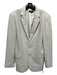 Lamarque Size M Beige Leather Two Button Blazer Jacket Beige / M