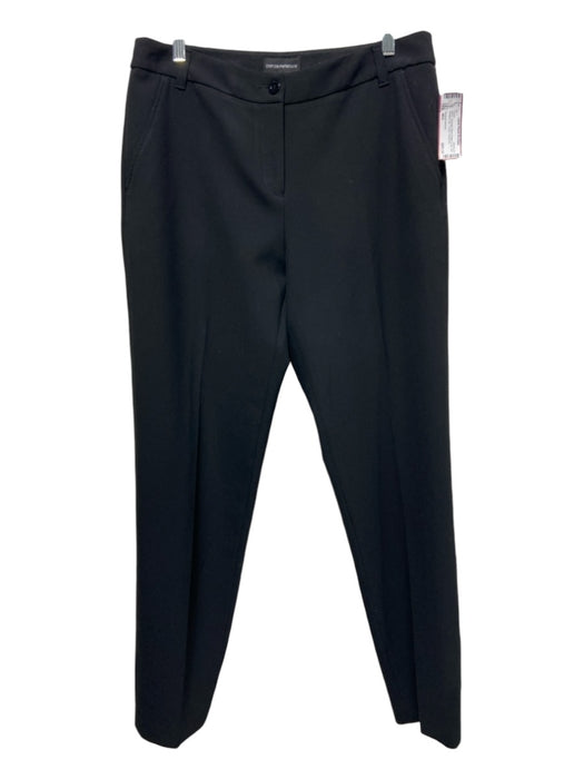 Emporio Armani Size 46/L Black Polyester Blend Button & Zip Trouser Pants Black / 46/L