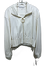 Trina Turk Size L Cream Viscose Blend pintuck waist Mock Neck Full Zip Jacket Cream / L