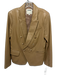 L'agence Size 10 Tan Brown Lamb leather Double Breasted Button Cuff Jacket Tan Brown / 10