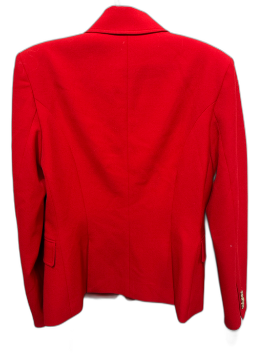 A.L.C. Size 12 Red Polyester Blend gold tone button Double Breasted Jacket Red / 12