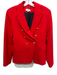A.L.C. Size 12 Red Polyester Blend gold tone button Double Breasted Jacket Red / 12