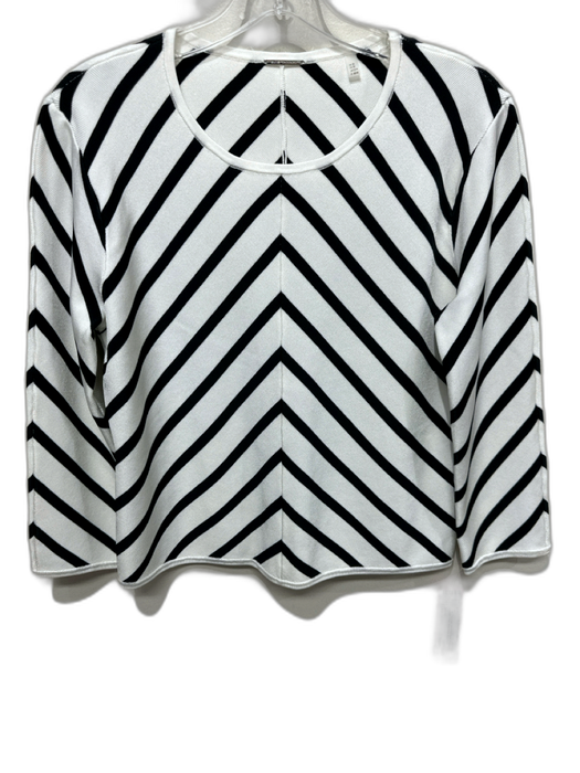 Simkhai Size 10 White Polyester Smocked Back Pleated Shoulder Pads Top White / 10