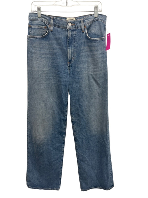 Agolde Size 29 Medium Wash Cotton Denim Zip Fly High Rise Straight Leg Jeans Medium Wash / 29