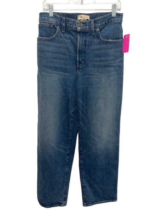Madewell Size 28 Medium Wash Cotton Denim Zip Fly Wide Leg High Rise Jeans Medium Wash / 28