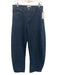 Frame Size 28 Indigo Wash Cotton Denim Zip Fly High Rise Wide Leg Jeans Indigo Wash / 28