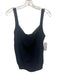 Valentino Size XL Navy Blue Wool & Silk Sleeveless Textured Dots Lace Detail Top Navy Blue / XL