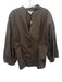 Banana Republic Size L Brown Cotton Long puff sleeve Buttons No Collar Top Brown / L