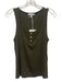 Frame Size L Green Modal & Elastane Sleeveless 1/4 Button Scoop Neck Top Green / L