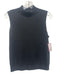 Theory Size M Black Wool & Nylon Sleeveless Mock Neck Knit Top Black / M