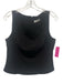 Amanda Uprichard Size XL Black Polyester Sleeveless Boat Neck Flare Top Black / XL