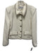 Veronica Beard Size 12 Cream & Brown Cotton & Acrylic Flap Pocket Collar Jacket Cream & Brown / 12