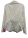 Elie Tahari Size L White Cotton Long Sleeve Pleated Front Buttons Blouse Top White / L