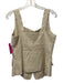 Elie Tahari Size M Cream Beige Viscose & Linen Gold Buttons Flap Pocket Vest Top Cream Beige / M