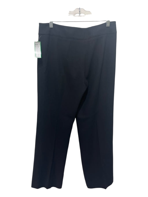 Armani Collezioni Size 8 Black Mid Rise Straight Leg Button & Zip Trouser Pants Black / 8