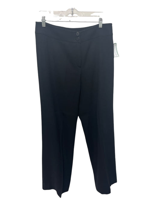 Armani Collezioni Size 8 Black Mid Rise Straight Leg Button & Zip Trouser Pants Black / 8