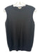 Lafayette 148 Size Small Black Rayon Blend Sleeveless Ribbed Knit Rhinestone Top Black / Small