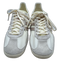 Adidas Shoe Size 8.5 White, Pink, Gray Leather Upper Lace Up Striped Sneakers White, Pink, Gray / 8.5