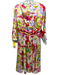Rickie Freeman for Teri Jon Size 6 Red, Green, Blue Polyester Long Sleeve Dress Red, Green, Blue / 6