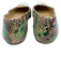 Jimmy Choo Shoe Size 39 White, Yellow, Green Print Leather Toe cap Flats White, Yellow, Green Print / 39