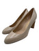 Stuart Weitzman Shoe Size 9B Beige Leather Upper Block Heel Pumps Beige / 9B