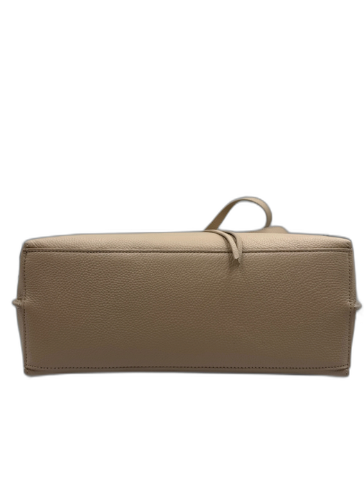 Rebecca Minkoff Beige Pebble Leather Top Handles Magnetic Close Tote Bag Beige / M/L