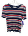 Bella Dahl Size Medium Red, White, Blue Cotton Blend Short Sleeve Ribbed Sweater Red, White, Blue / Medium
