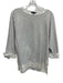 Lafayette 148 Size XS Light Gray Cotton Blend Long Sleeve Heathered Top Light Gray / XS