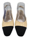Vaneli Shoe Size 9 Beige & Black Woven Grosgrain Toe Cap Slingback Buckle Pumps Beige & Black / 9